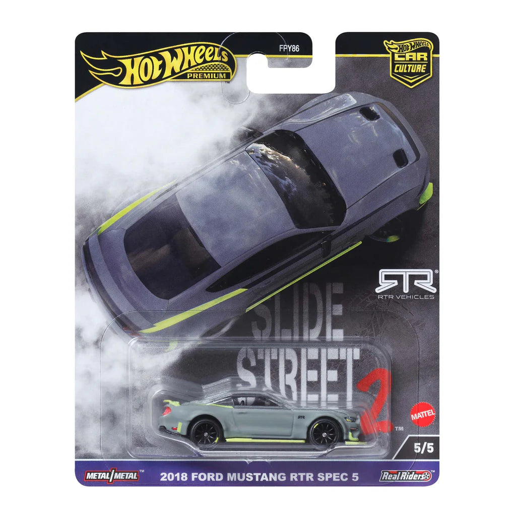 Hot Wheels Premium Slide Street 2 2018 Ford Mustang RTR Spec 5